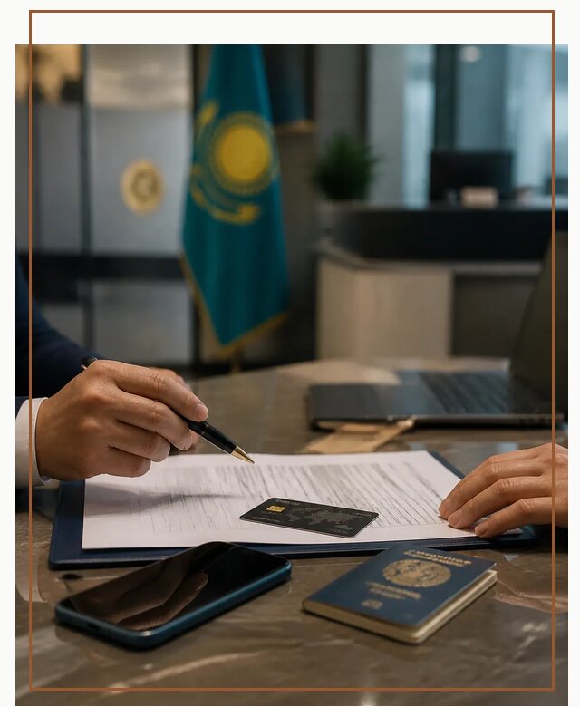 Открытие счета и банковской карты в Казахстане в Губахе